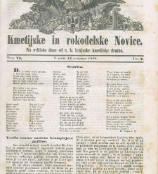 Kmetijske in rokodelske novize(1848) document 508118