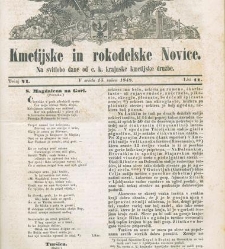 Kmetijske in rokodelske novize(1848) document 508154