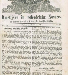 Kmetijske in rokodelske novize(1848) document 508166