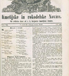 Kmetijske in rokodelske novize(1848) document 508190