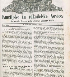 Kmetijske in rokodelske novize(1848) document 508216