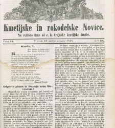 Kmetijske in rokodelske novize(1848) document 508226