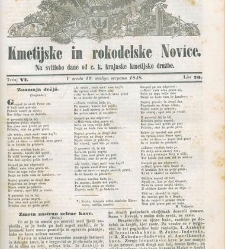 Kmetijske in rokodelske novize(1848) document 508230