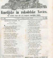 Kmetijske in rokodelske novize(1848) document 508244