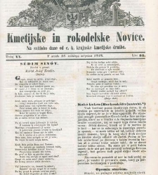 Kmetijske in rokodelske novize(1848) document 508248