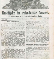 Kmetijske in rokodelske novize(1848) document 508276