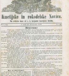 Kmetijske in rokodelske novize(1848) document 508284