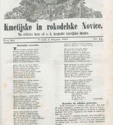 Kmetijske in rokodelske novize(1848) document 508288