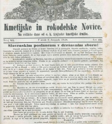 Kmetijske in rokodelske novize(1848) document 508292