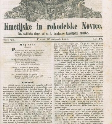 Kmetijske in rokodelske novize(1848) document 508300