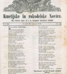 Kmetijske in rokodelske novize(1848) document 508304