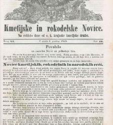 Kmetijske in rokodelske novize(1848) document 508308