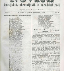 Kmetijske in rokodelske novize(1852) document 509007