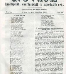 Kmetijske in rokodelske novize(1852) document 509087