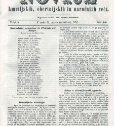 Kmetijske in rokodelske novize(1852) document 509095