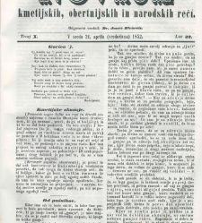 Kmetijske in rokodelske novize(1852) document 509119