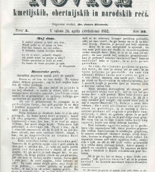 Kmetijske in rokodelske novize(1852) document 509123