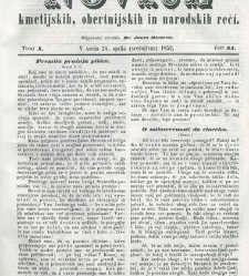 Kmetijske in rokodelske novize(1852) document 509127