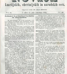 Kmetijske in rokodelske novize(1852) document 509175