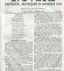 Kmetijske in rokodelske novize(1852) document 509187