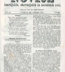 Kmetijske in rokodelske novize(1852) document 509211