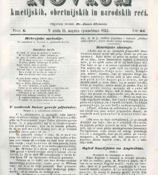 Kmetijske in rokodelske novize(1852) document 509239