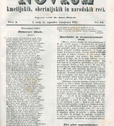 Kmetijske in rokodelske novize(1852) document 509279