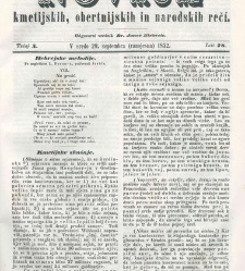 Kmetijske in rokodelske novize(1852) document 509295