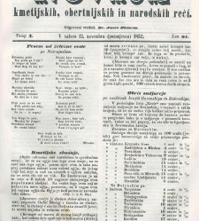 Kmetijske in rokodelske novize(1852) document 509343