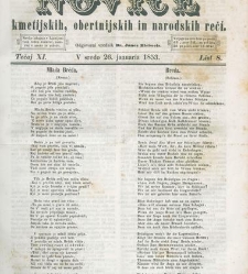 Kmetijske in rokodelske novize(1853) document 509403