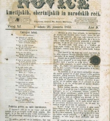 Kmetijske in rokodelske novize(1853) document 509407