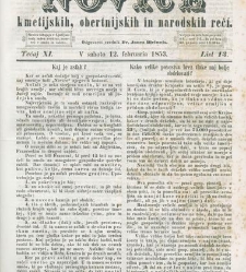 Kmetijske in rokodelske novize(1853) document 509443