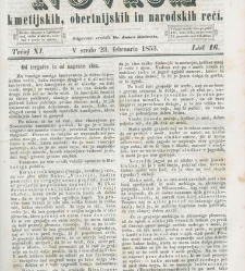 Kmetijske in rokodelske novize(1853) document 509455