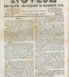 Kmetijske in rokodelske novize(1853) document 509479