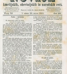 Kmetijske in rokodelske novize(1853) document 509489