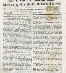 Kmetijske in rokodelske novize(1853) document 509525