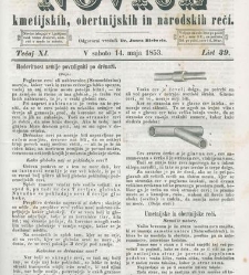 Kmetijske in rokodelske novize(1853) document 509545