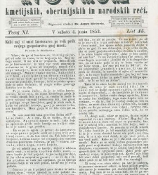 Kmetijske in rokodelske novize(1853) document 509570