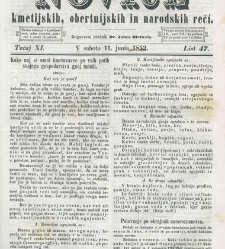 Kmetijske in rokodelske novize(1853) document 509578