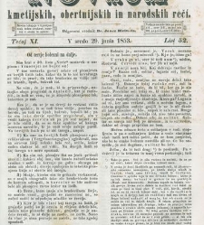 Kmetijske in rokodelske novize(1853) document 509594