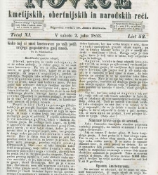 Kmetijske in rokodelske novize(1853) document 509598