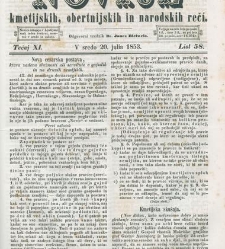 Kmetijske in rokodelske novize(1853) document 509618