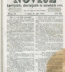 Kmetijske in rokodelske novize(1853) document 509622