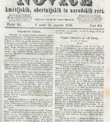 Kmetijske in rokodelske novize(1853) document 509658