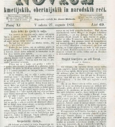 Kmetijske in rokodelske novize(1853) document 509662