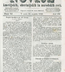 Kmetijske in rokodelske novize(1853) document 509666