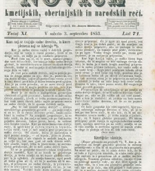 Kmetijske in rokodelske novize(1853) document 509670