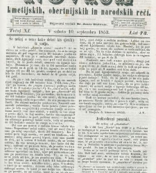 Kmetijske in rokodelske novize(1853) document 509678