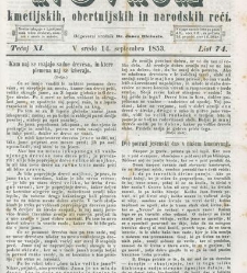 Kmetijske in rokodelske novize(1853) document 509682