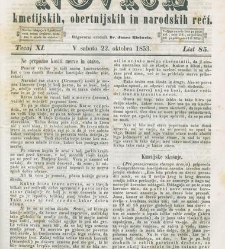 Kmetijske in rokodelske novize(1853) document 509726